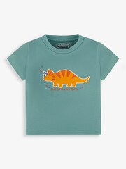 JoJo Maman Bébé Boys' 2-Pack Dinosaur Jersey Pyjamas - Image 3 of 11