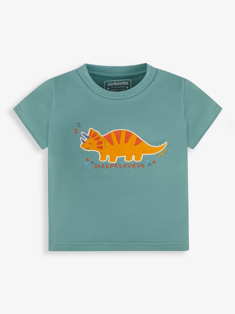 JoJo Maman Bébé Boys' 2-Pack Dinosaur Jersey Pyjamas - Image 3 of 11