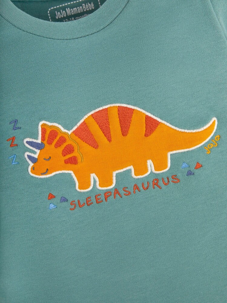JoJo Maman Bébé Boys' 2-Pack Dinosaur Jersey Pyjamas - Image 5 of 11