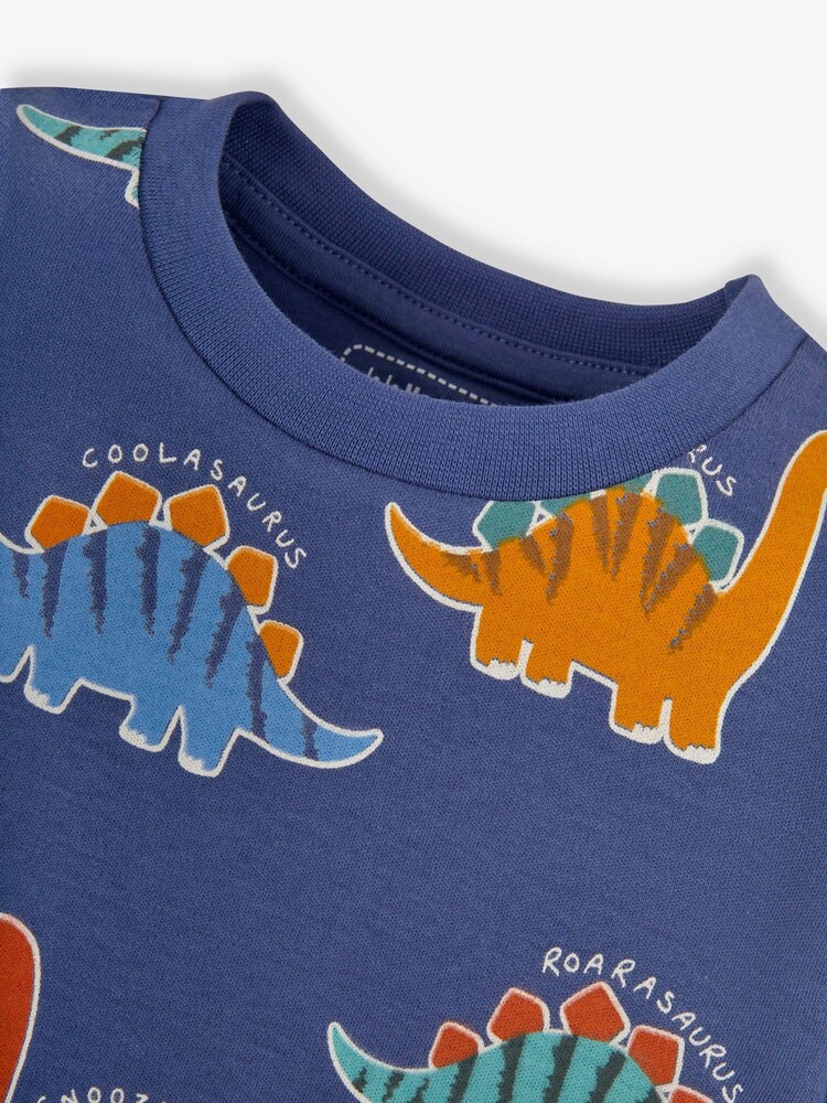 JoJo Maman Bébé Boys' 2-Pack Dinosaur Jersey Pyjamas - Image 9 of 11