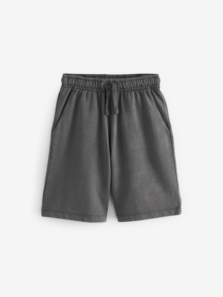 Grey Relaxed Washed Jersey Shorts (3-16yrs) - Image 1 of 4