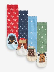Nativity Dogs Christmas Ankle Socks 4 Pack - Image 1 of 1