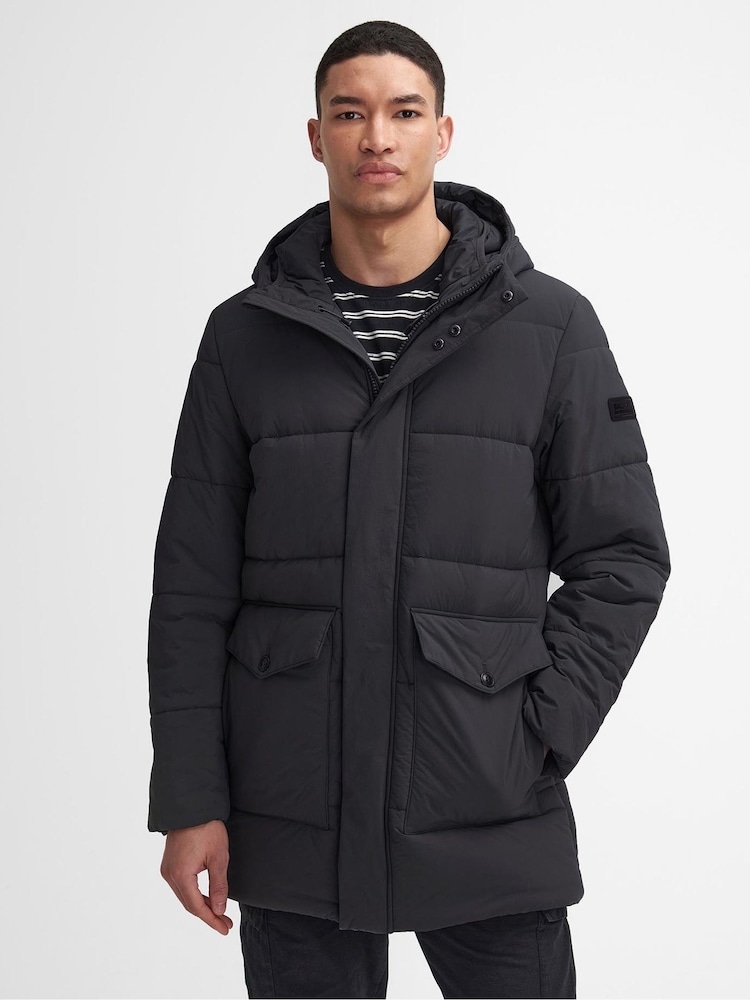 Barbour® International Sutley Baffle Quilted Black Jacket - Image 1 of 6