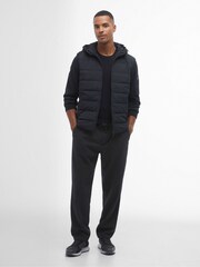 Barbour® International Dark Grey Stanley Hooded Quilted Jersey Sleeve Jacket - Image 2 of 6