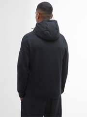 Barbour® International Dark Grey Stanley Hooded Quilted Jersey Sleeve Jacket - Image 3 of 6