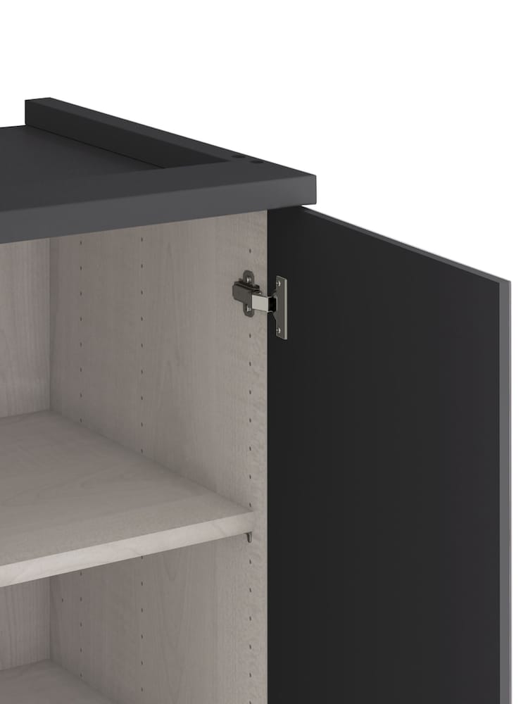 Wiemann Peyton Graphite Glass and Mirror Semi Fitted Triple Wardrobe - Image 5 of 5