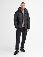 Barbour® International Olive Green Haze Hooded Puffer Jacket - Image 3 of 9
