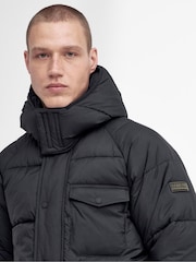 Barbour® International Olive Green Haze Hooded Puffer Jacket - Image 4 of 9