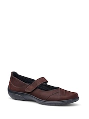 Braun - Hotter Hope Lederschuhe mit Klettverschluss - Bild 2 von 4