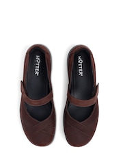 Braun - Hotter Hope Lederschuhe mit Klettverschluss - Bild 4 von 4