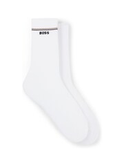 BOSS White Iconic Socks 2 Pack - Image 1 of 3