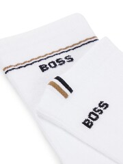 BOSS White Iconic Socks 2 Pack - Image 3 of 3