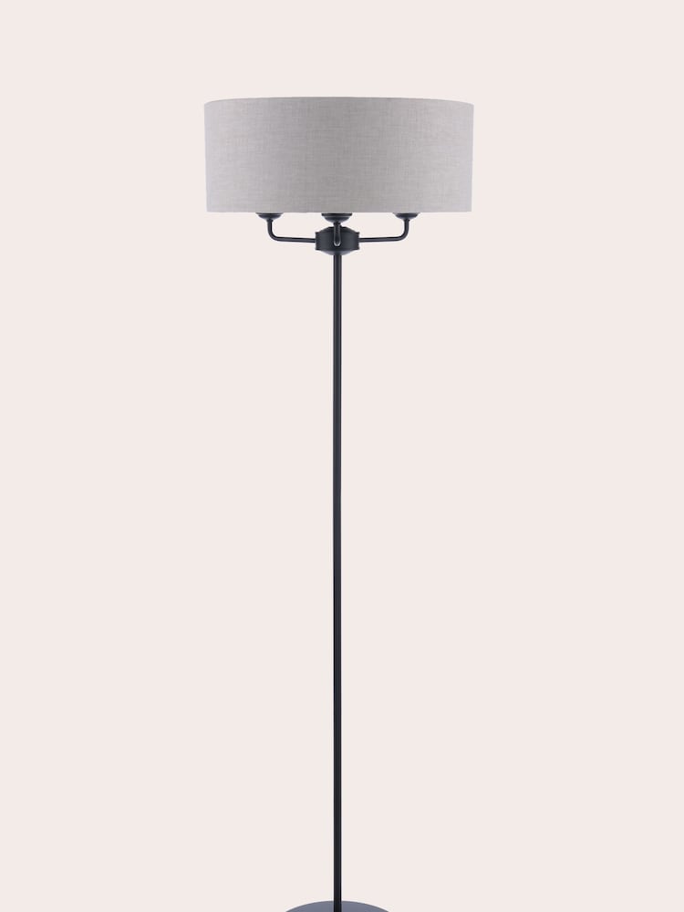 Laura Ashley Black Sorrento Floor Lamp - Image 4 of 4