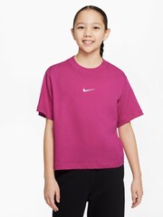 Nike Fushsia Pink Oversized Essentials Boxy T-Shirt - Image 1 of 7