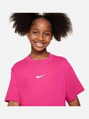 Nike Fushsia Pink Oversized Essentials Boxy T-Shirt - Image 7 of 7