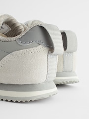 Neutral White Standard Fit (F) Double Strap Trainers - Image 3 of 4