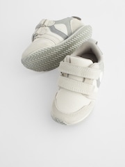 Neutral White Standard Fit (F) Double Strap Trainers - Image 4 of 4