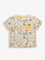 JoJo Maman Bébé Natural Kids' Rainforest Print T-Shirt - Image 1 of 3