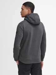 Barbour® International Dark Grey Stanley Hooded Quilted Jersey Sleeve Jacket - Image 3 of 7