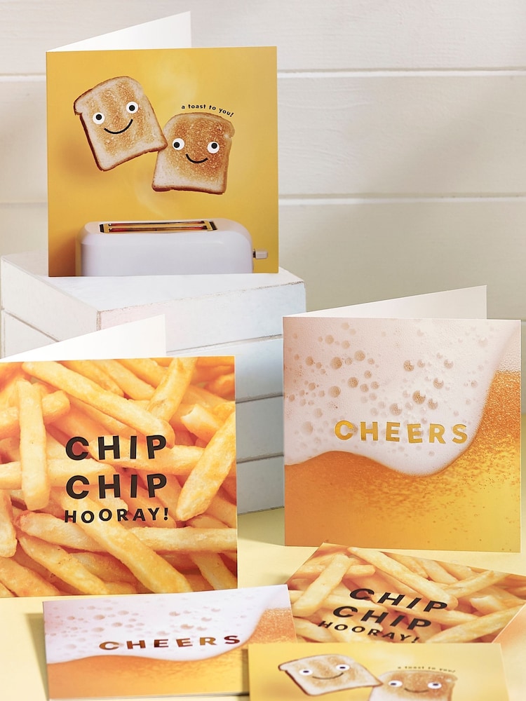 6 Pack Yellow Fun Occasion Cards - Image 2 of 5