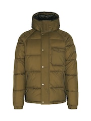 Barbour® International Olive Green Haze Hooded Puffer Jacket - Image 7 of 7