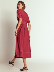 Boden Brown Sarah Cotton Midi Shirt Dress - Image 2 of 4