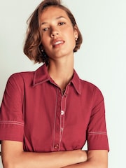 Boden Brown Sarah Cotton Midi Shirt Dress - Image 3 of 4