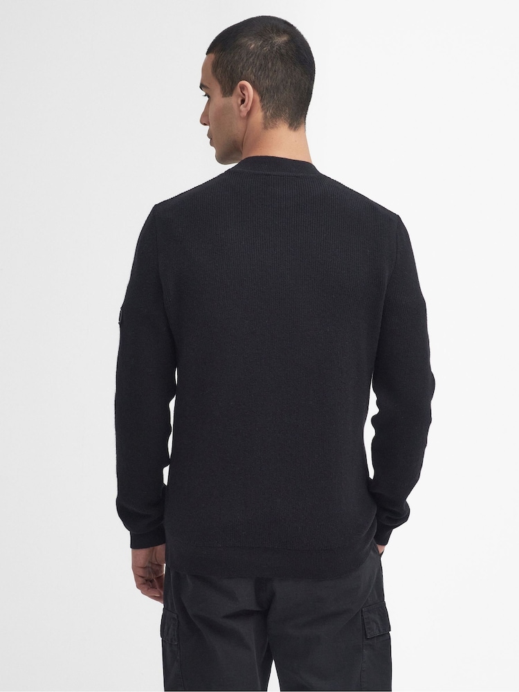 Barbour® International Crawley Wool Mix Knitted Jumper - Image 2 of 6