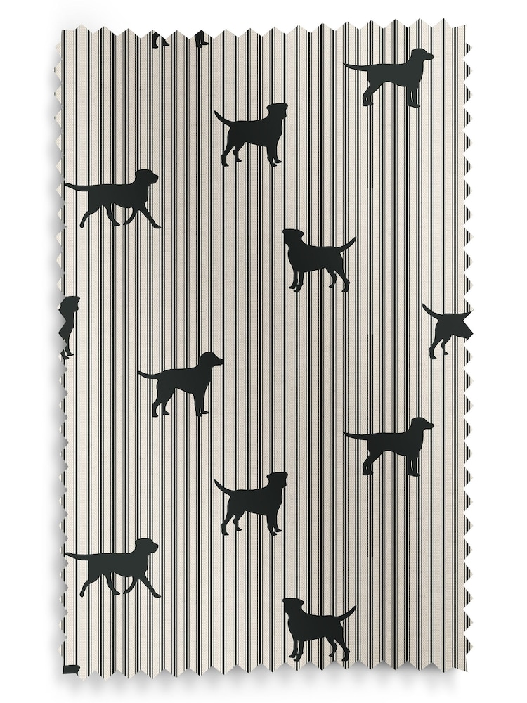 Emily Bond Coal Black 100% Cotton Marley Made to Measure Roman Blinds - Image 5 of 5