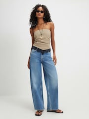 River Island Brown Sleeveless Lace Trim Bandeau Top - Image 4 of 4