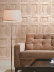 Fine Décor Cream Distinctive Wood Panel Sidewall Wallpaper - Image 1 of 2