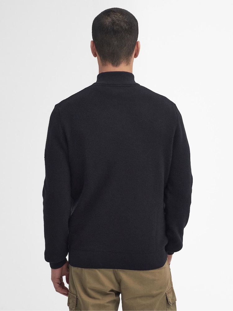 Barbour® International Crawley Wool Mix Funnel Quarter Zip Jumper - Image 2 of 5