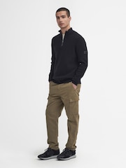 Barbour® International Crawley Wool Mix Funnel Quarter Zip Jumper - Image 3 of 5
