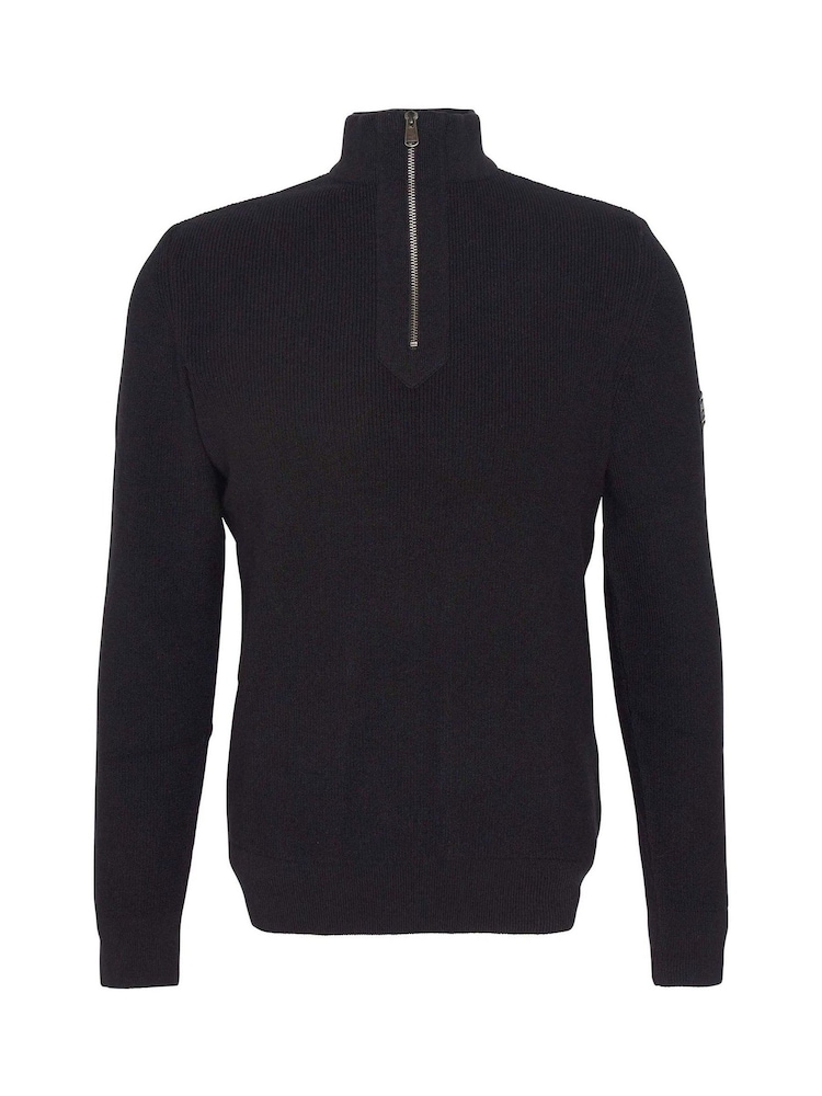 Barbour® International Crawley Wool Mix Funnel Quarter Zip Jumper - Image 5 of 5