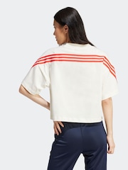 adidas White 100% Cotton Sportswear Future Icons 3-Stripes T-Shirt - Image 4 of 7