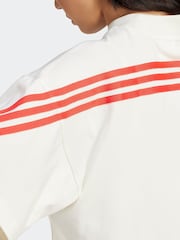 adidas White 100% Cotton Sportswear Future Icons 3-Stripes T-Shirt - Image 5 of 7