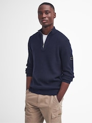 Barbour® International Crawley Wool Mix Funnel Quarter Zip Jumper - Image 3 of 6