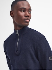 Barbour® International Crawley Wool Mix Funnel Quarter Zip Jumper - Image 4 of 6