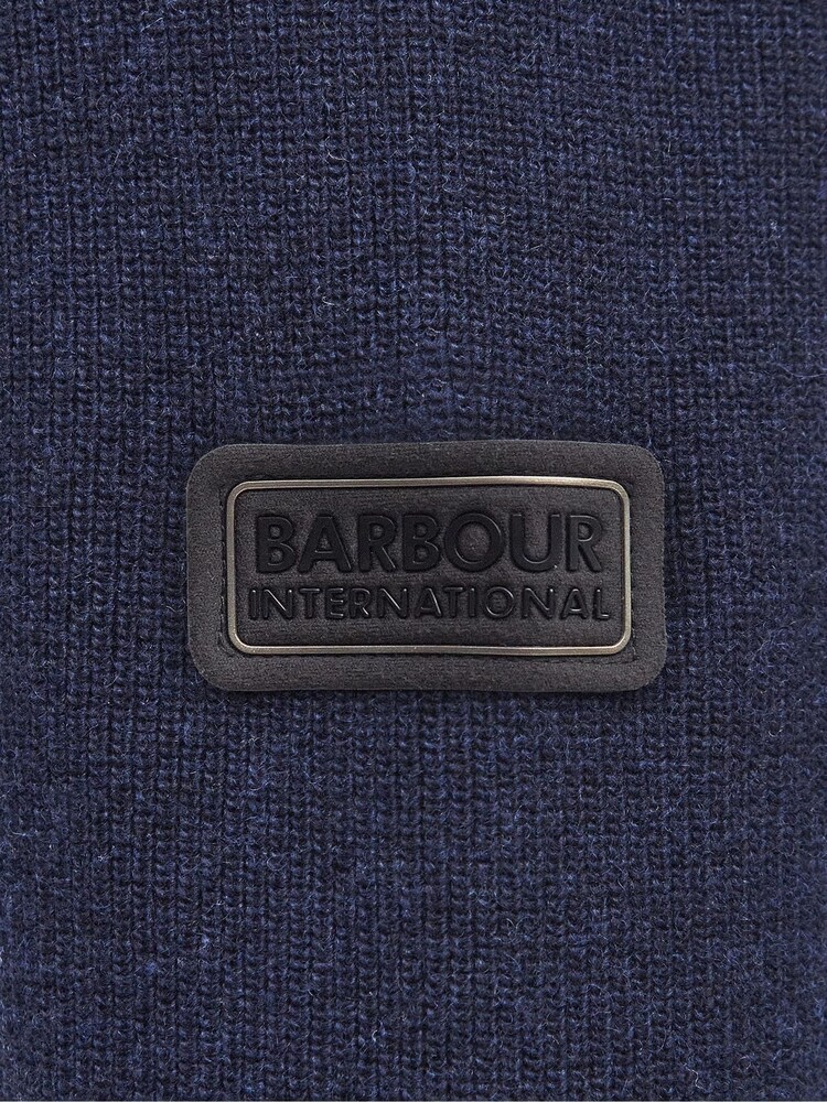 Barbour® International Crawley Wool Mix Funnel Quarter Zip Jumper - Image 6 of 6