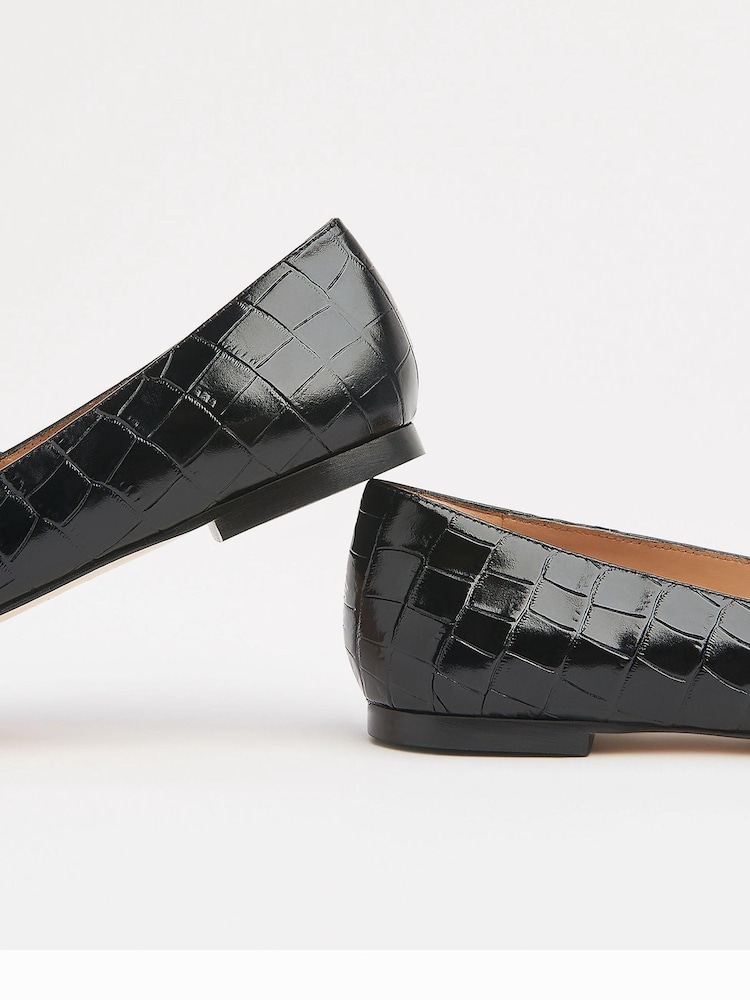 LK Bennett Black Phyllis Square Toe Loafers - Image 3 of 3 LK Bennett Black Phyllis Square Toe Loafers - Image 3 of 3