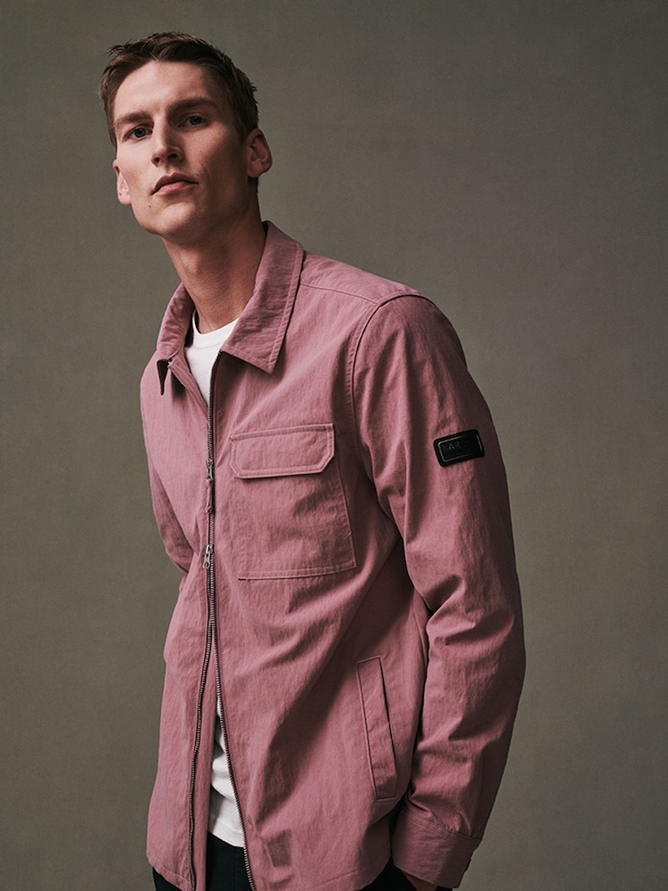 Barbour® International Pink Maze Peached Overshirt - Image 1 of 8