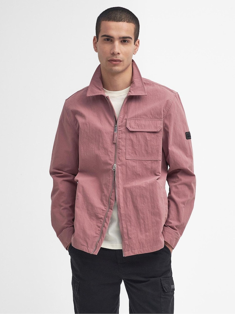 Barbour® International Pink Maze Peached Overshirt - Image 2 of 8 Barbour® International Pink Maze Peached Overshirt - Image 2 of 8