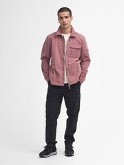 Barbour® International Pink Maze Peached Overshirt - Image 4 of 8