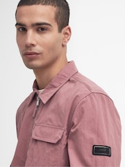 Barbour® International Pink Maze Peached Overshirt - Image 6 of 8