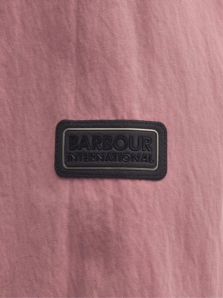 Barbour® International Pink Maze Peached Overshirt - Image 8 of 8
