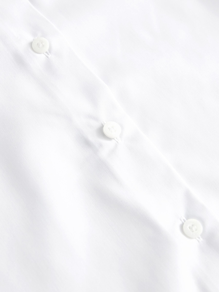 White Regular Fit 2 Pack Long Sleeve Formal School Shirts (3-18yrs) - Image 8 of 8