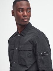 Barbour® International Olive Green Scots Nylon Overshirt - Image 4 of 7