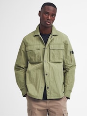 Barbour® International Olive Green Scots Nylon Overshirt - Image 1 of 9