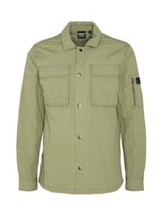 Barbour® International Olive Green Scots Nylon Overshirt - Image 7 of 9