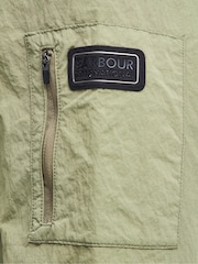 Barbour® International Olive Green Scots Nylon Overshirt - Image 9 of 9